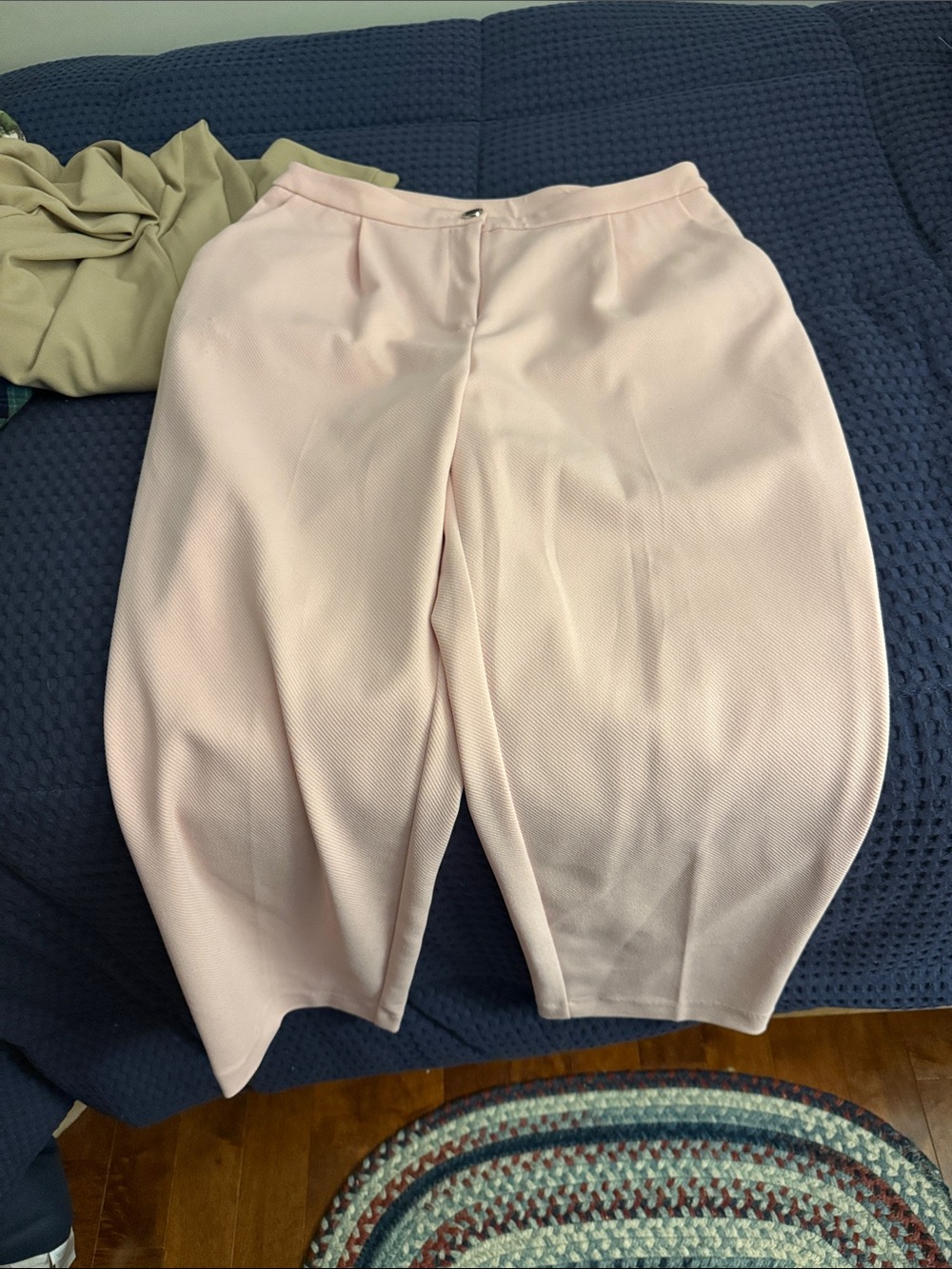 Anne Klein Pale Pink Cropped Dress Pant 3/4